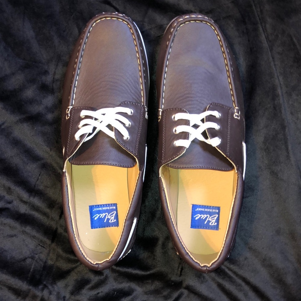 Men’s Suede Boat Shoes - Brown/White